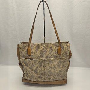 HOBO International Large Snake Embossed Leather‎ Shoulder Bag Laptop Sized (N9)
